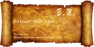 Bitner Márta névjegykártya
